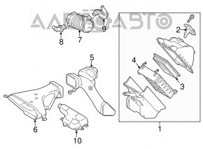 Corpul filtrului de aer Lexus RX450h 10-15