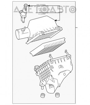 Corpul filtrului de aer pentru Lexus NX200t NX300 15-21, complet asamblat.