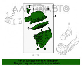 Corpul filtrului de aer pentru Lexus NX200t NX300 15-21, complet asamblat.