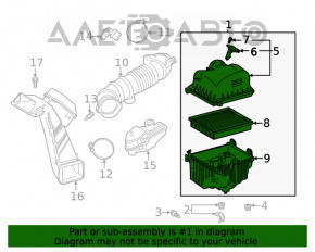 Corpul filtrului de aer Toyota Highlander 20-22 3.5