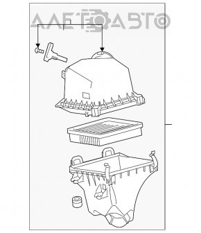 Корпус воздушного фильтра Toyota Rav4 13-18 hybrid
