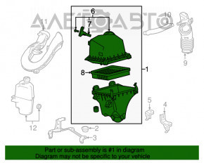 Corpul filtrului de aer Toyota Rav4 13-18 hibrid