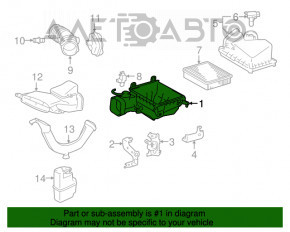 Corpul filtrului de aer Toyota Avalon 13-18 3.5 complet asamblat din 2 piese