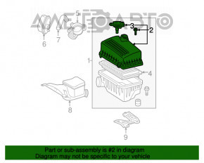 Corpul filtrului de aer Toyota Camry v40 2.4 partea superioară