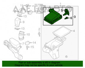 Corpul filtrului de aer Toyota Prius V 12-17 partea superioară