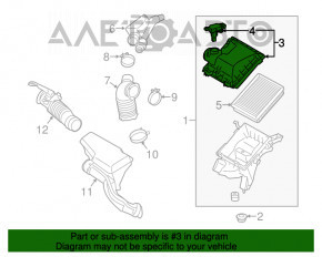 Capacul superior al filtrului de aer Lexus CT200h 11-17