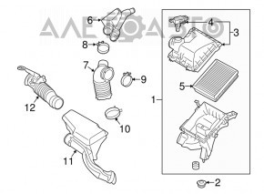 Capacul superior al filtrului de aer Lexus CT200h 11-17