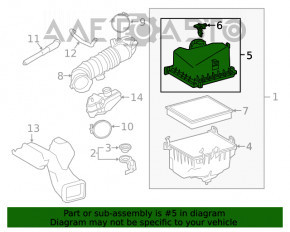 Corpul filtrului de aer capacul superior cu debitmetrul Toyota Camry v70 18- nou OEM original