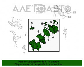 Corpul filtrului de aer Lexus RX350 10-15, nou, original OEM