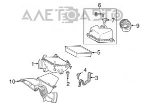 Receptor de aer Toyota Highlander 14-16 3.5 nou OEM original