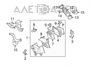 Conductă de aer inferior pentru Lexus RX350 10-15, nou, original OEM.