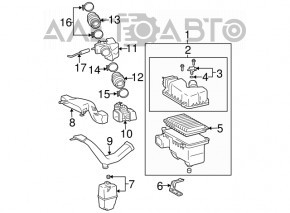 Conducta de aer inferior Lexus RX300 RX330 04-06