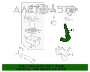 Conducta de aer Lexus Hs250h 10-12 superioară, ruptură