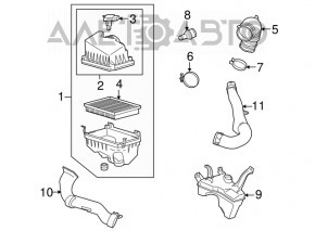 Conducta de aer Lexus Hs250h 10-12 superioară, ruptură