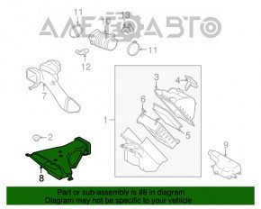 Receptorul de aer al modelului Lexus RX450h din anii 10-15 are fixările rupte.