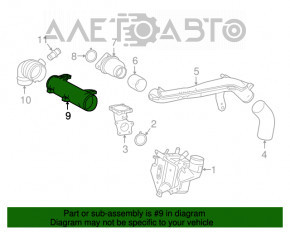 Furtunul intercoolerului drept pentru Lexus NX200t NX300 15-21, al treilea.