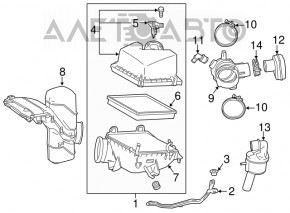 Воздуховод на коллектор Lexus RX350 16-22