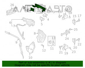 Mânerul ușii exterioare din față dreapta VW Jetta 19-