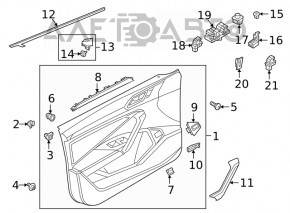 Capac oglindă laterală stânga față VW Jetta 19-