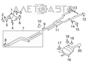 Tubul de admisie cu catalizator pentru BMW X5 E70 07-13 3.0T N55