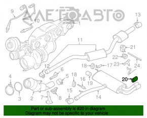 Насадка глушителя левая BMW X3 F25 11-17