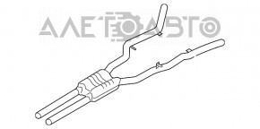 Выпускная трасса средняя часть BMW 5 F10 11-16 3.0T