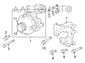 Шкив генератора Mitsubishi Outlander 14-21 новый неоригинал RUVILLE