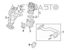 Клапан ЕГР Honda Insight 19-22 с кронштейном