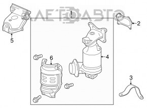 Protecția colectorului pentru Honda CRV 17-19 2.4, partea de sus