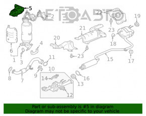 Защита выпускного коллектора Honda Accord 18-22 2.0 hybrid, верхняя