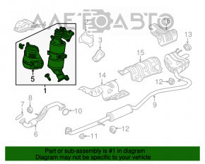 Коллектор выпускной с катализатором Honda Civic X FC 16-21 2.0