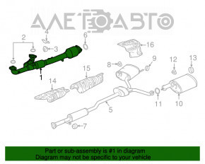 Tubul de admisie cu catalizator pentru Acura TLX 15-17 3.5 FWD