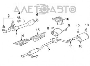 Tubul de admisie cu catalizator pentru Acura TLX 15-17 3.5 FWD