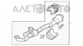 Приемная труба с катализатором Acura MDX 16 новый OEM оригинал