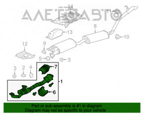 Tubul de admisie cu catalizator pentru Acura MDX 16