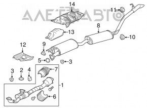 Downpipe cu catalizator Acura MDX 16 nou original