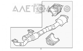 Tubul de admisie cu catalizator pentru Acura MDX 17-20 restul