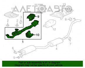 Tubul de admisie cu catalizator pentru Acura MDX 17-20 restul