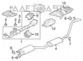 Tubul de admisie cu catalizator pentru Acura MDX 17-20 restul