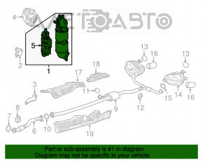 Colector de evacuare cu catalizator pentru Honda CRV 17-19 1.5