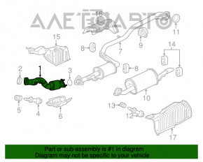 Tubul de admisie cu catalizator pentru Honda CRZ 11-16