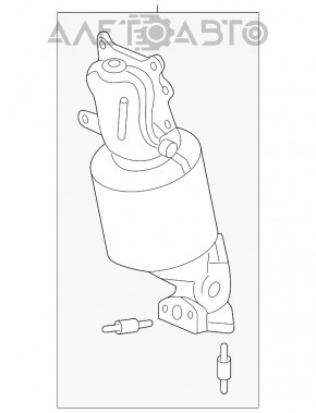 Colector de evacuare frontal cu catalizator pentru Acura MDX 17-20 resturi