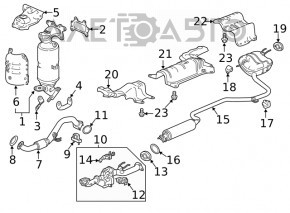 Protecția colectorului de eșapament pentru Honda Accord 18-22 2.0 hibrid, partea de jos