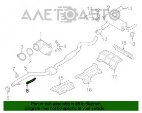 Кронштейн выпускной трассы передний BMW F30 17-18 rwd B46