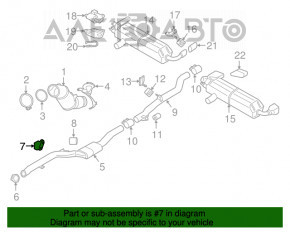 Suportul din mijloc al tălpii de evacuare a BMW 7 G11 G12 16-22 B58, nou, original OEM