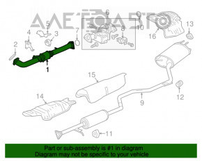 Tubul de admisie Honda Accord 16-17 rest hybrid