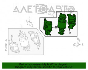 Colector de evacuare spate cu catalizator pentru Acura MDX 17-20 restul