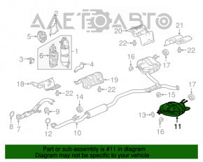 Silencer spate bara stânga Honda Accord 18-22 1.5T crom