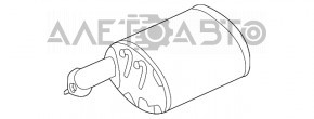 Silencer spate bara stânga Acura TLX 15-17 AWD