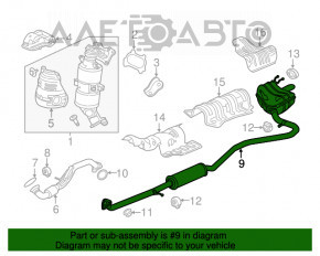 Silentioză spate cu tanc pentru Honda Civic X FC 16-17 2.0